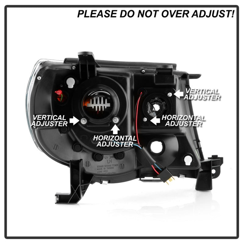 Spyder [05 - 11 Tacoma] V2 High - Power LED Headlights Black - JDMuscleHeadlightsspy5088185