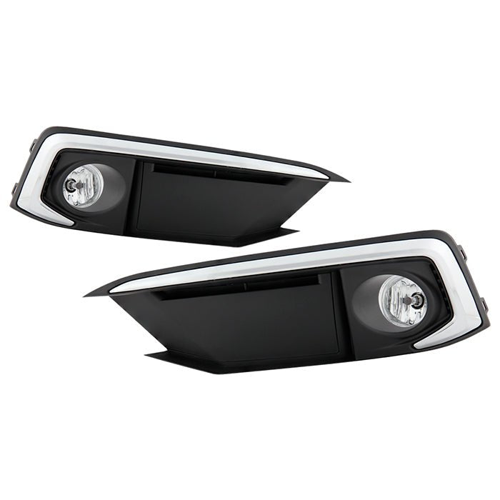 Spyder Chrome Trim OEM Fog Light w/ OEM Fit Switch Clear Honda Civic Coupe / Sedan 2019+ | 5087027 - JDMuscleFog Lightsspy5087027