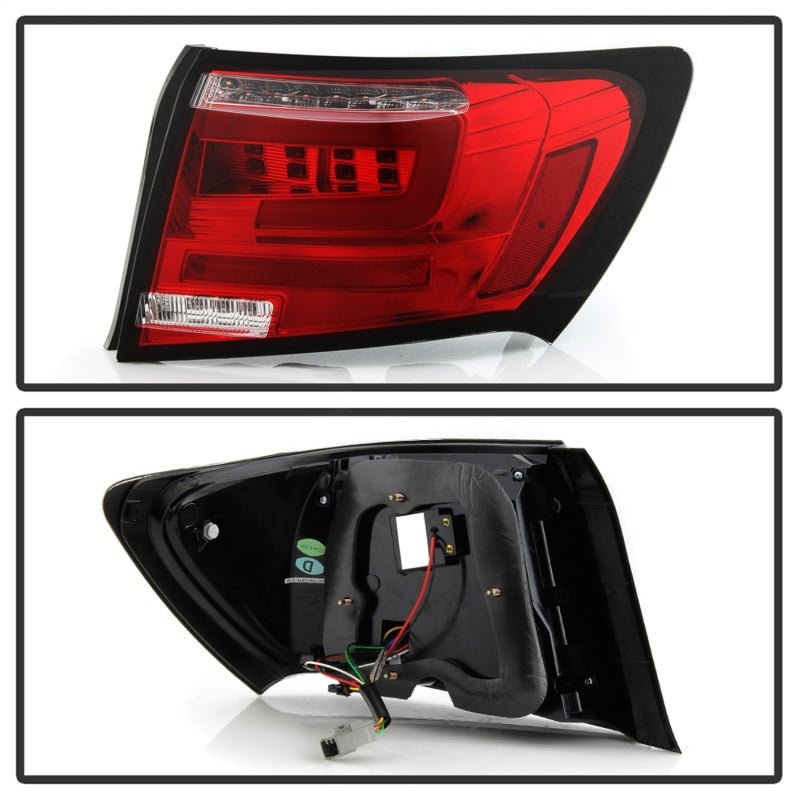 Spyder LED Tail Lights Red Clear Subaru Impreza WRX 4DR 2008 - 2011 | 5087973 - JDMuscleTail Lightsspy5087973