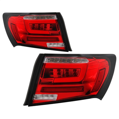 Spyder LED Tail Lights Red Clear Subaru Impreza WRX 4DR 2008 - 2011 | 5087973 - JDMuscleTail Lightsspy5087973