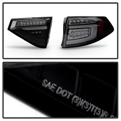 Spyder LED Tail Lights Seq Signal Black Smoke Subaru WRX Hatchback 2008-2014-spy5086747-5086747-Tail Lights-Spyder-JDMuscle