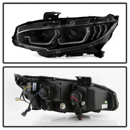 Spyder Projector Headlights Black Honda Civic 2DR / 4DR / Hatchback 2016 - 2020 | 5087867 - JDMuscleHeadlight Projectorsspy5087867