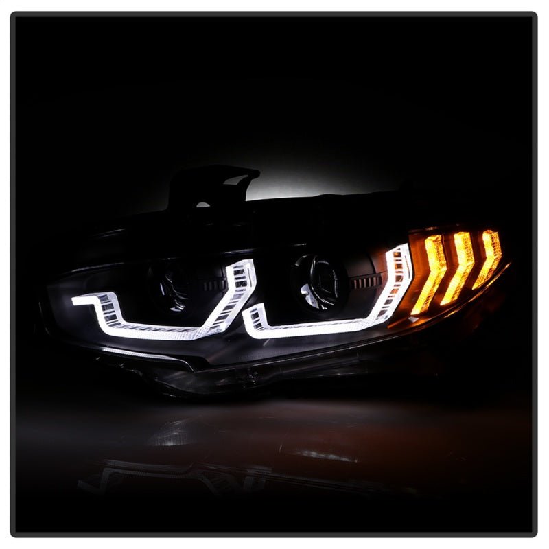 Spyder Projector Headlights Black Honda Civic 2DR / 4DR / Hatchback 2016 - 2020 | 5087867 - JDMuscleHeadlight Projectorsspy5087867