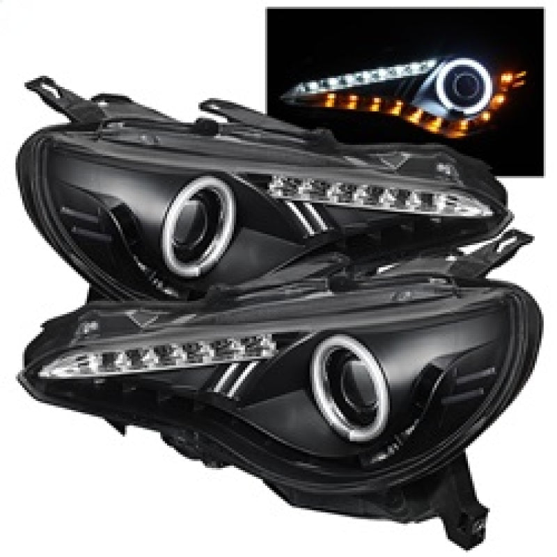 Spyder Subaru BRZ 12 - 14 Projector Headlights CCFL Halo DRL LED Black PRO - YD - SUBRZ12 - CCFL - BK - JDMuscleNon - Categorizedspy5075444