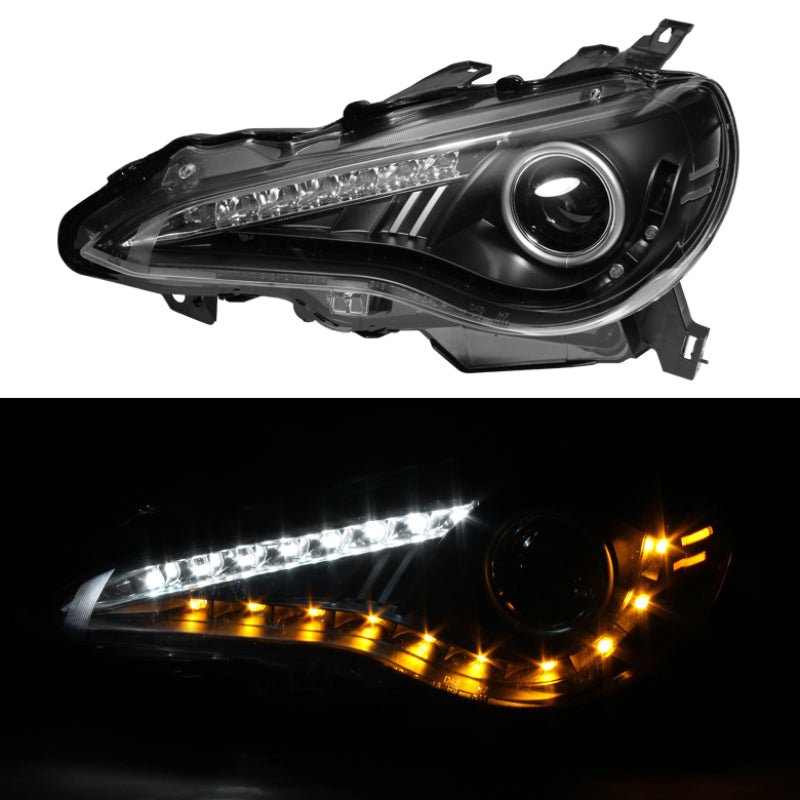 Spyder Subaru BRZ 12 - 14 Projector Headlights - DRL LED Black PRO - YD - SUBRZ12 - BK - JDMuscleNon - Categorizedspy5075475