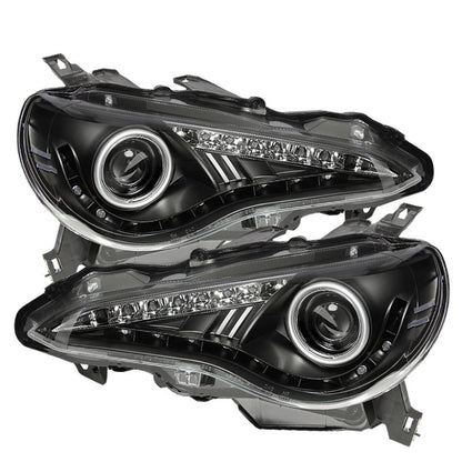 Spyder Subaru BRZ 12 - 14 Projector Headlights - DRL LED Black PRO - YD - SUBRZ12 - BK - JDMuscleNon - Categorizedspy5075475
