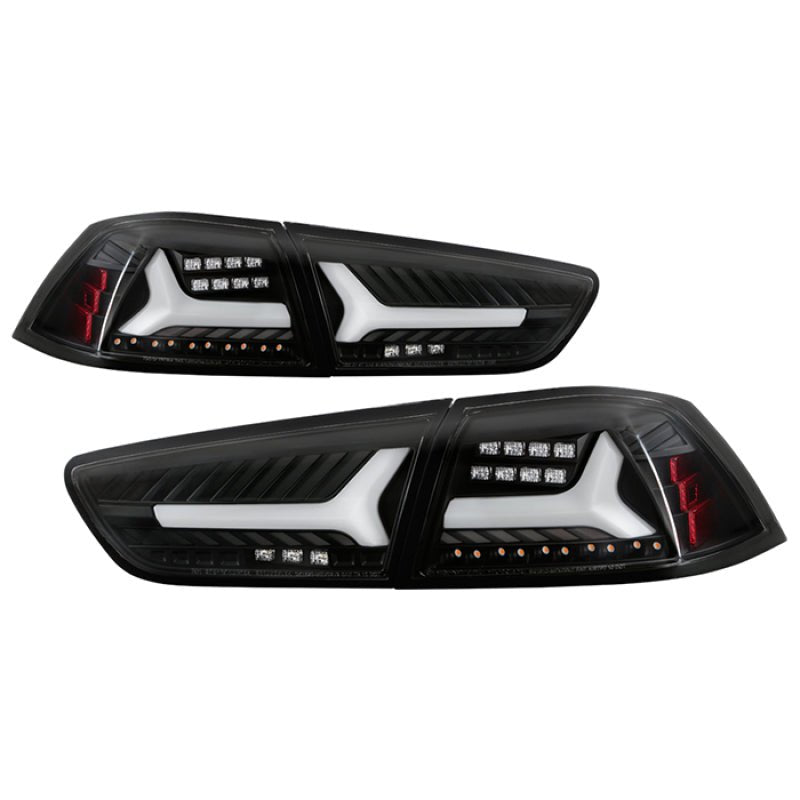 Spyder V2 LED Tail Lights Black Mitsubishi Lancer 2008 - 2014 / Evolution X 2008 - 2014 | 5088130 - JDMuscleTail Lightsspy5088130