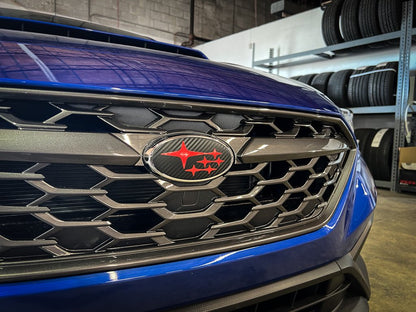 Sticker Fab [15 - 26 WRX] 3D Carbon Fiber Front and Rear Emblem Overlays - JDMuscleOrnaments and Emblems22WRXFR3DBK3D Carbon (Black)Black (Gloss)