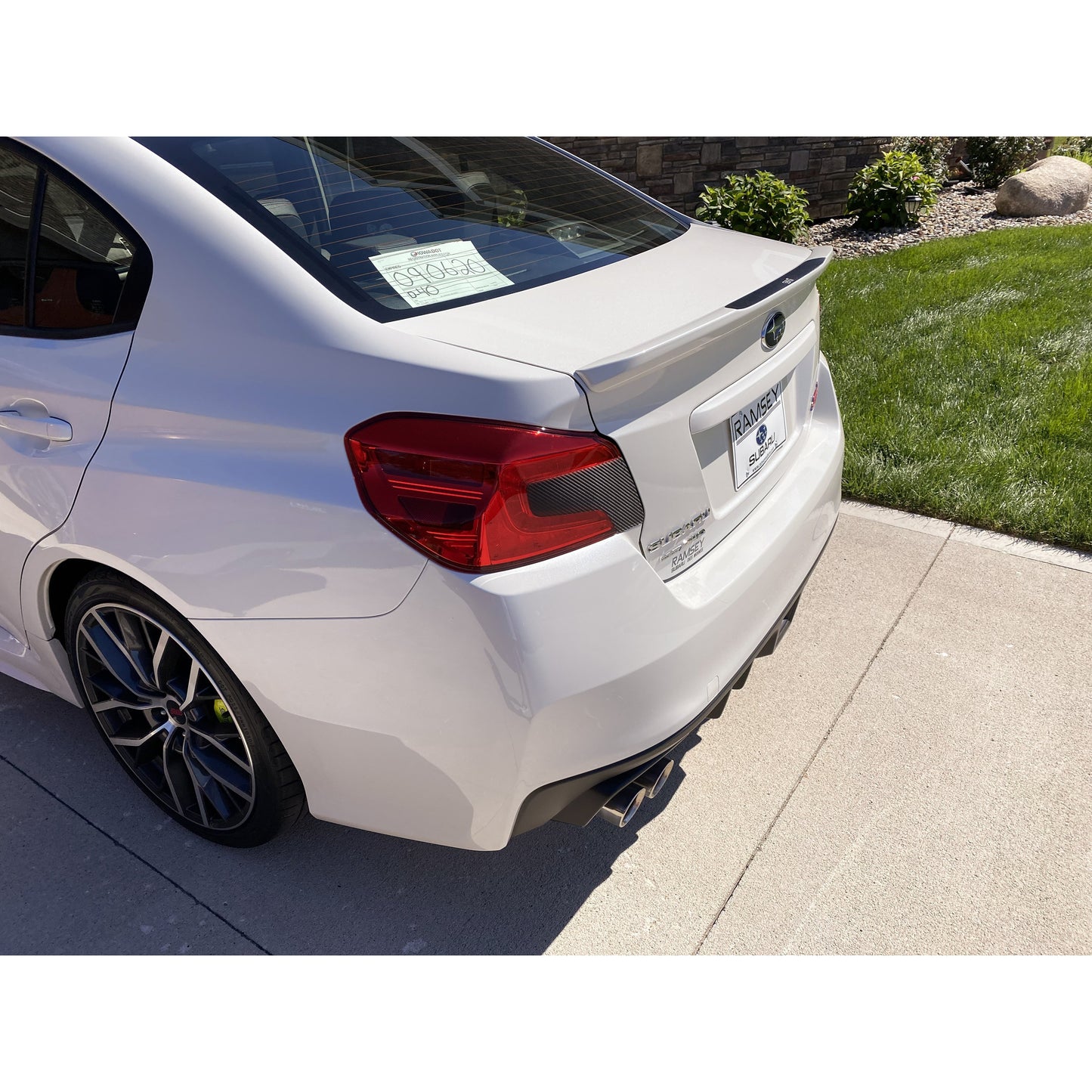 Sticker Fab 3D Carbon Low Profile OEM Spoiler Protector Accent with Logo - 15+ WRX / STI-Stickers and Vinyls-Sticker Fab-JDMuscle