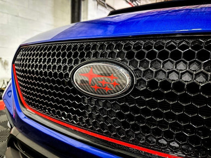 StickerFab [22 - 26 WRX] Printed Series Front and Rear Emblem Overlays | Gloss / Red | ST - 02GR - JDMuscleOrnaments and EmblemsST-02GR