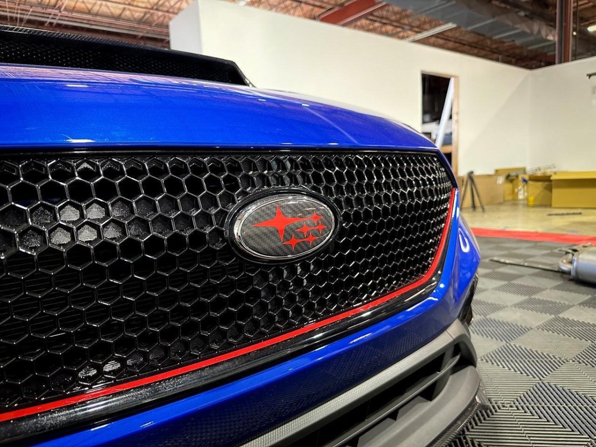 StickerFab [22 - 26 WRX] Printed Series Front and Rear Emblem Overlays | Gloss / Red | ST - 02GR - JDMuscleOrnaments and EmblemsST-02GR