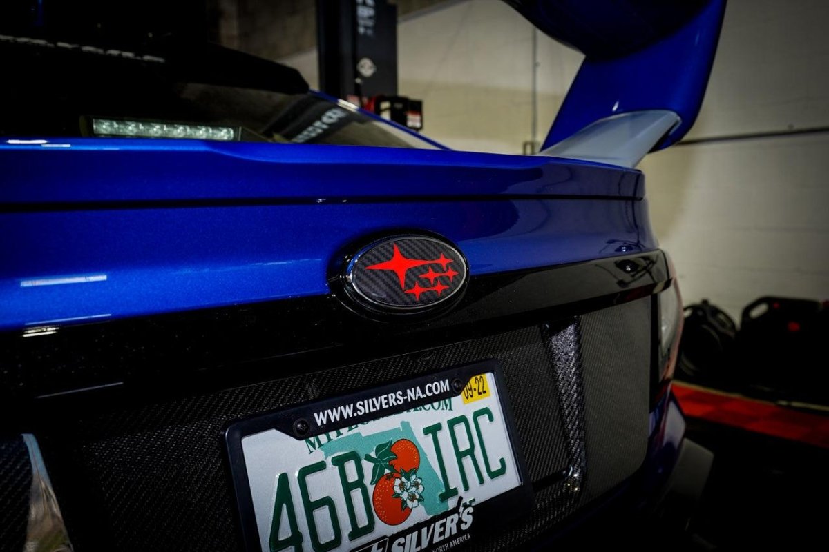 StickerFab [22 - 26 WRX] Printed Series Front and Rear Emblem Overlays | Gloss / Red | ST - 02GR - JDMuscleOrnaments and EmblemsST-02GR