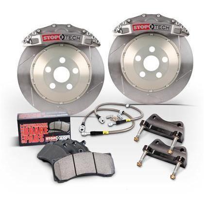 Stop Tech Silver Front ST-40 Trophy Big Brake Kit Subaru STI 2004-2007 (83.838.4600.R1)-st83.838.4600.R1-83.838.4600.R1-Big Brake Kits-Stop Tech-JDMuscle