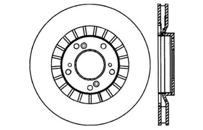 StopTech 00 - 09 Honda S2000 Front Cryo Drilled Left Rotor - JDMuscleNon - Categorizedsto128.40048CL