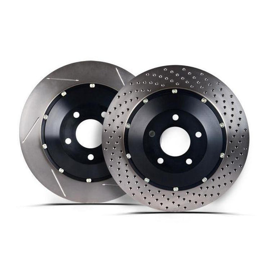 Stoptech Front Drilled Bare Iron 380x34mm Aero-Rotors Kit Nissan GT-R 2009-2014 (81.658.9921)-st81.658.9921-81.658.9921-Brake Rotors-Stop Tech-JDMuscle