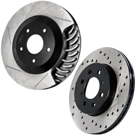 StopTech SportStop Drilled Front Left Rotor Honda Civic Si 2006-2011 (128.40057L)-st128.40057L-128.40057L-Brake Rotors-Stop Tech-JDMuscle
