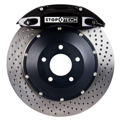 Stoptech ST-40 Rear Big Brake Kit Subaru WRX 02-03 & 06-07 / Forester 2003-2005 (83.836.0023.72)-st83.836.0023.52-83.836.0023.52-Big Brake Kits-Stop Tech-Black Drilled-JDMuscle