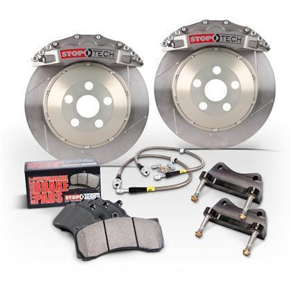 Stoptech ST-40 Rear Big Brake Kit Subaru WRX 02-03 & 06-07 / Forester 2003-2005 (83.836.0023.72)-st83.836.0023.R1-83.836.0023.R1-Big Brake Kits-Stop Tech-Trophy Anodized Slotted-JDMuscle