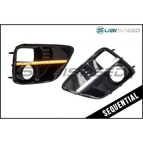SUBISPEED SEQUENTIAL / SWEEPING JDM WRX S4 STYLE DRL FOG LIGHT BEZELS - 15-17 WRX / 15-17 STI-15WRXS4SWDRL-3-15WRXS4SWDRL-3-Fog Lights-Subispeed-JDMuscle