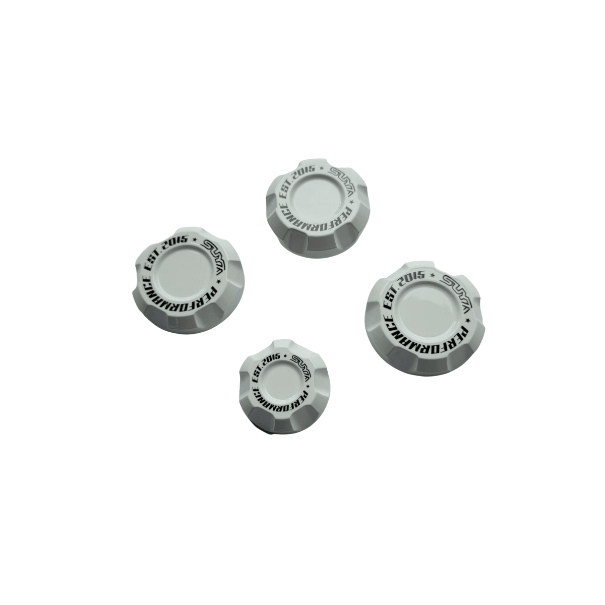 Suya Performance Billet Aluminum Engine Bay Caps 4PC Set [All Subaru Models] - JDMuscleDress Up KitsSUYA-ENG-SUB-WHWhite