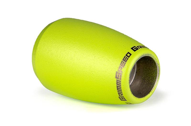 Grimmspeed Slender Stainless Steel Shift Knob w/ Neon Yellow Finish Most Subaru Models | 380004