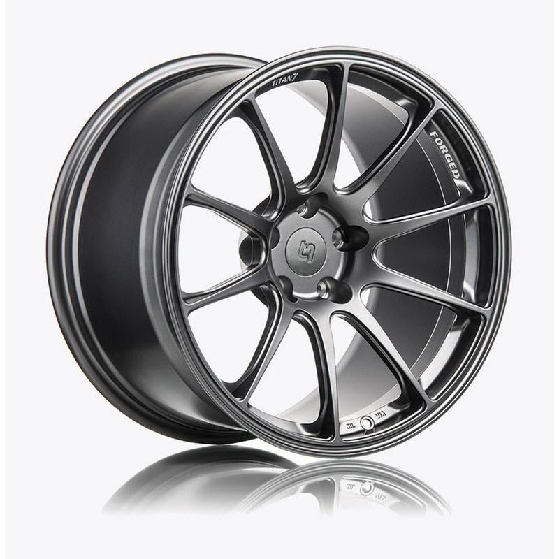 Titan 7 18 Inch T-R10 Satin Titanium Forged Wheels For Honda Civic Type R FK8