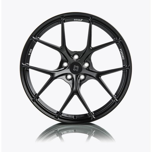 Titan 7 18 Inch T-S5 Machine Black Forged Wheels For Honda Civic Type R-TS501895045512064MB-TS501895045512064MB-Wheels-Titan 7-JDMuscle