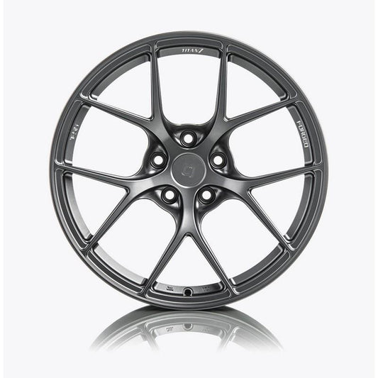 Titan 7 18 Inch T-S5 Satin Titanium Forged Wheels For Mercedes Benz W176 A 45 AMG-TS501885044511266ST-TS501885044511266ST-Wheels-Titan 7-JDMuscle