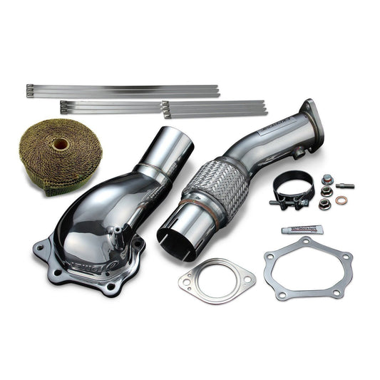 Tomei Expreme Downpipe Big Mouth Mitsubishi Evo X 2008-2015-TB6060-MT02A-Front Pipes and Downpipes / Y-Pipes-Tomei-JDMuscle