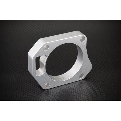 Torque Solution Throttle Body Spacer Silver - Subaru WRX STI 2004