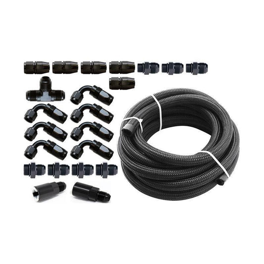 Torque Solution Braided Fuel Line Kit for -6 Aeromotive FPR Subaru WRX 02-14 / STI 07-19-tqsTS-SU-6FLK-AM-Fuel Lines and Fittings-Torque Solution-JDMuscle