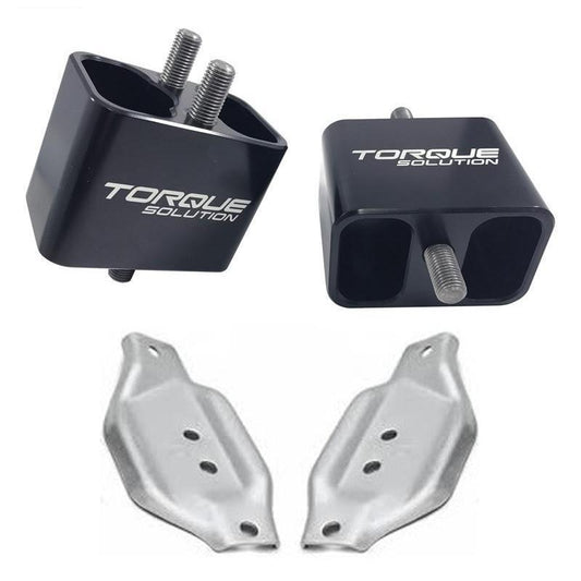 Torque Solution Solid Billet Engine Mounts w/ Plates Subaru WRX 2002-2014 / STI 2004-2019-tqsTS-SU-200SB-PL-Engine Mounts-Torque Solution-JDMuscle