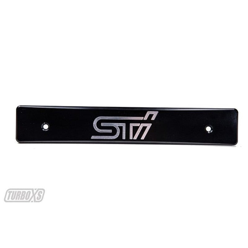 Turbo XS 15-17 WRX/STi Billet Aluminum License Plate Delete Black Machined STi Logo - JDMuscleLicense Plate Holders and Deletes053176487922