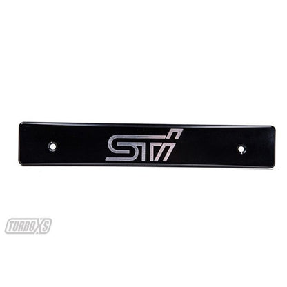 Turbo XS 15-17 WRX/STi Billet Aluminum License Plate Delete Black Machined STi Logo - JDMuscleLicense Plate Holders and Deletes053176487922