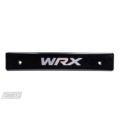 Turbo XS 15-17 WRX/STi Billet Aluminum License Plate Delete Black Machined WRX Logo - JDMuscleLicense Plate Holders and Deletes053176487915