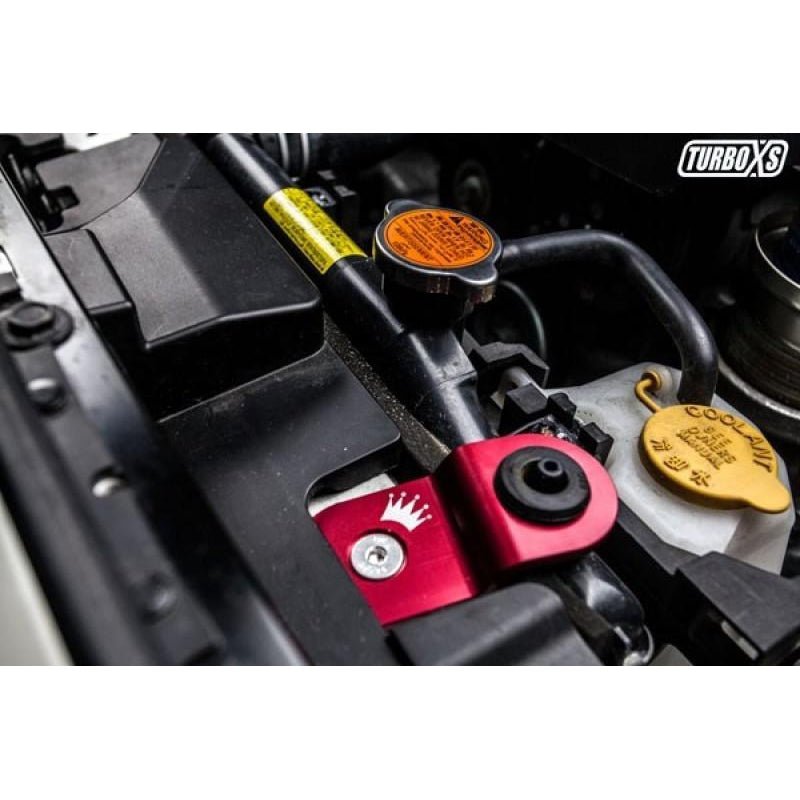Turbo XS [15-21 WRX/STI] Billet Aluminum Radiator Stay - Red - JDMuscleRadiator AccessoriestxsW15-RADSTAY-RED