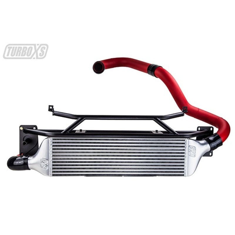 Turbo XS FMIC for 15-16 WRX - Wrinkle Red Pipes - JDMuscleIntercoolers053176487458