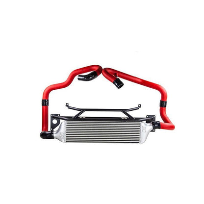 TurboXS Front Mount Intercooler Wrinkle Red Subaru STI 2015-2019 (STI15-FMIC-RED)-txsSTI15-FMIC-RED-STI15-FMIC-RED-Intercoolers-Turbo XS-JDMuscle