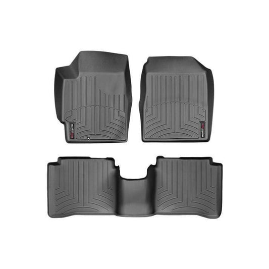 WeatherTech Floor Liners | 2002-2006 Nissan Altima (443101-441692)-wt443101-441692-443101-441692-Interior Accessories-Weathertech-Front and Back-Black-JDMuscle