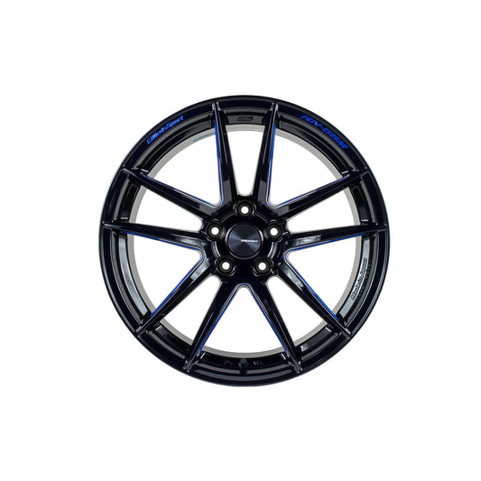 WedsSport RN-55M 18x9 +45 5x120 Black Blue Machine Wheel - Universal-WED72931-Wheels-WedsSport-JDMuscle