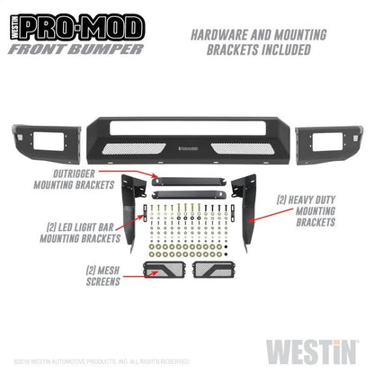 Westin Front Pro - Mod Bumper Toyota Tacoma 2016 - 21 | 58 - 41045 - JDMuscleBumperswes58-41045