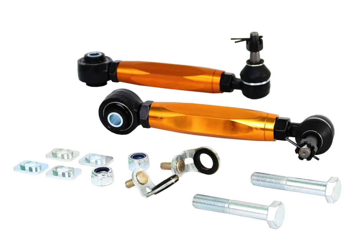 Whiteline [08 - 21 WRX/STI / 13 - 23 BRZ / 09 - 15 FXT] Rear Adjustable Toe Arms | KTA147B - JDMuscleTrailing ArmswhlKTA147B