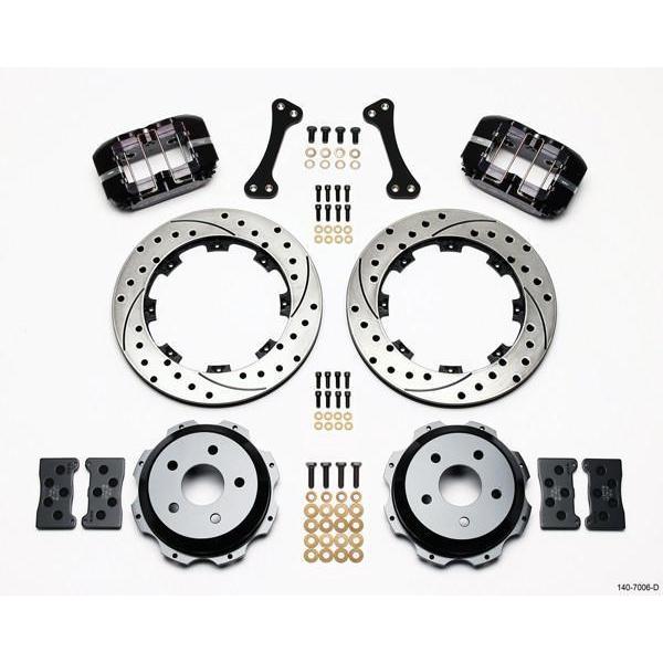 Wilwood Dynapro Black Anodize Slotted & Drilled Rear Brake Kit 2002-2005 Subaru WRX-140-7006-D-140-7006-D-Big Brake Kits-Wilwood-JDMuscle