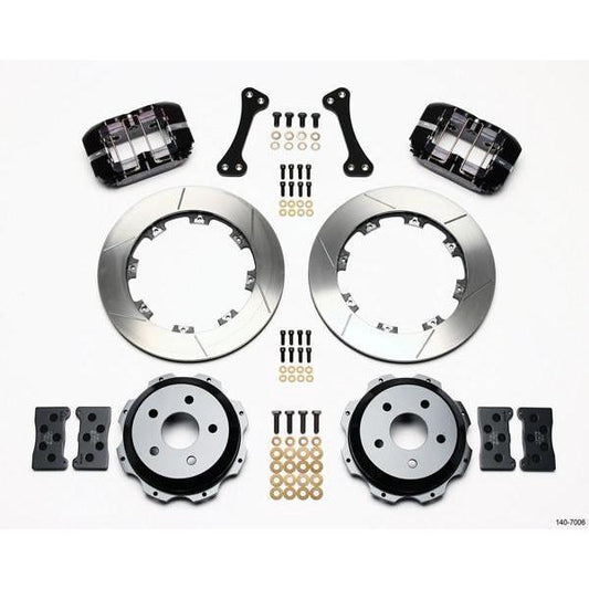 Wilwood Dynapro Black Anodize Slotted Rear Brake Kit 2002-2005 Subaru WRX-140-7006-140-7006-Big Brake Kits-Wilwood-JDMuscle