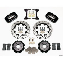 Wilwood Dynapro Radial Black Slotted & Drilled Front Brake Kit 2004 Subaru STI w/ 15-in Wheels | 140-9193-D