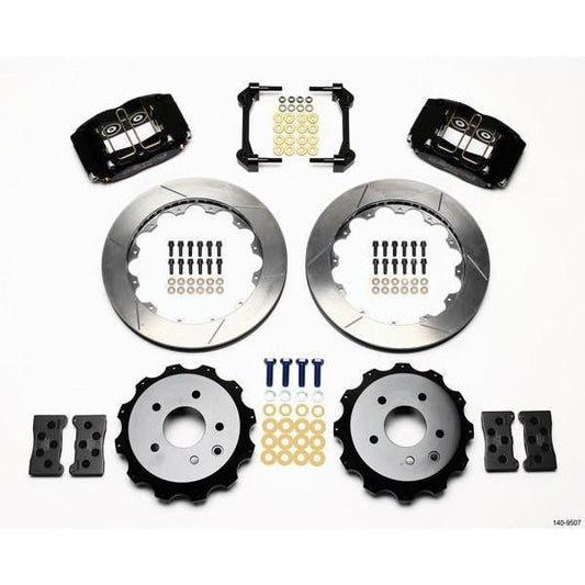 Wilwood Dynapro Radial Rear Black Slotted Big Brake Brake Kit 2003-2007 Infiniti G35-140-9507-140-9507-Big Brake Kits-Wilwood-JDMuscle