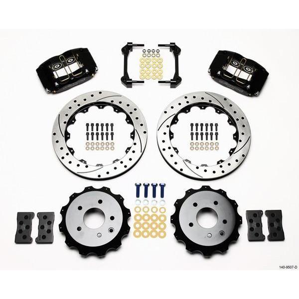 Wilwood Dynapro Radial Rear Black Slotted & Drilled Big Brake Brake Kit 2003-2007 Infiniti G35-140-9507-D-140-9507-D-Big Brake Kits-Wilwood-JDMuscle