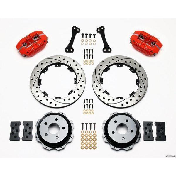 Wilwood Dynapro Red Slotted Rear Brake Kit 2002-2005 Subaru WRX-140-7006-DR-140-7006-DR-Big Brake Kits-Wilwood-JDMuscle