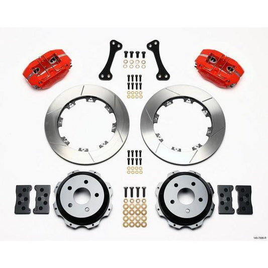 Wilwood Dynapro Red Slotted Rear Brake Kit 2002-2005 Subaru WRX-140-7006-R-140-7006-R-Big Brake Kits-Wilwood-JDMuscle