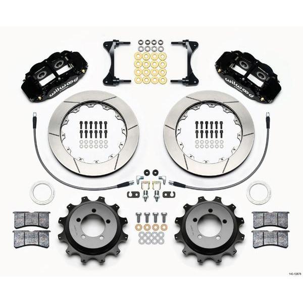 Wilwood FNSL4R Black Rear Slotted Big Brake Kit 2002-2005 Subaru WRX-140-12878-140-12878-Big Brake Kits-Wilwood-JDMuscle